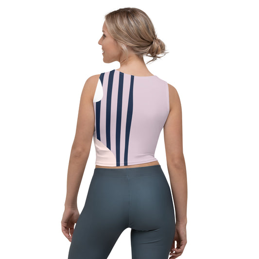 Abstract Fitted Crop Top