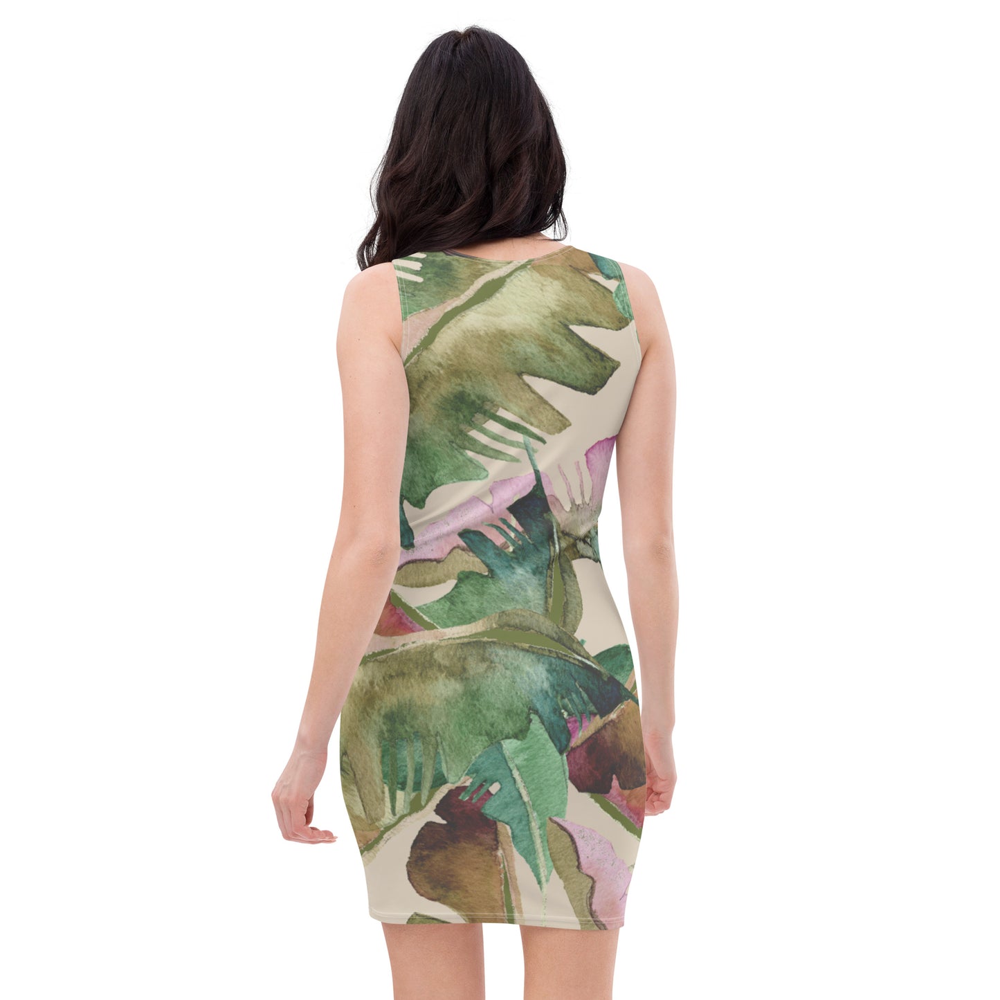 Smooth Floral Pattern Dress by P Blue