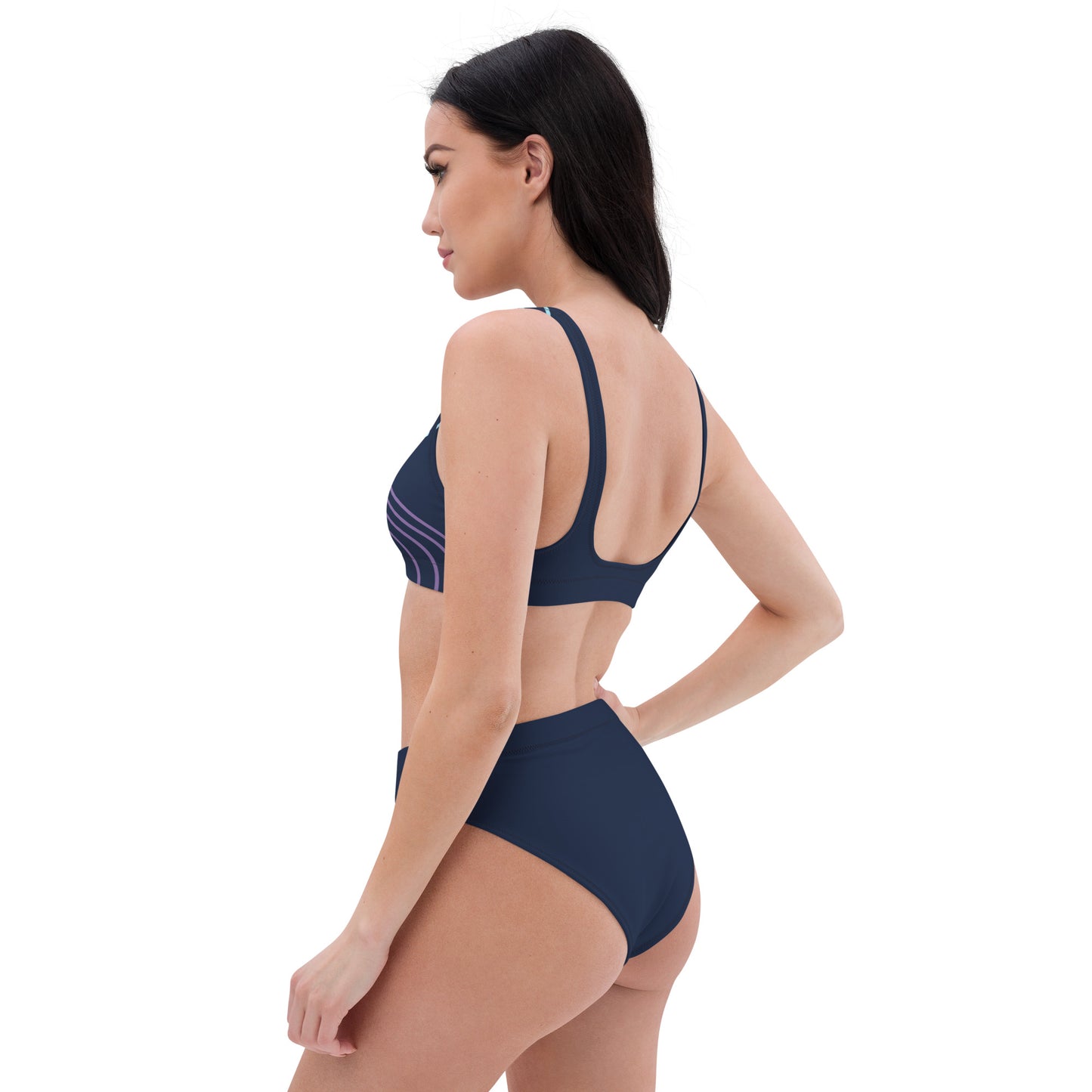High-Waisted Bikini - Flattering Fit & Removable Padding by P Blue
