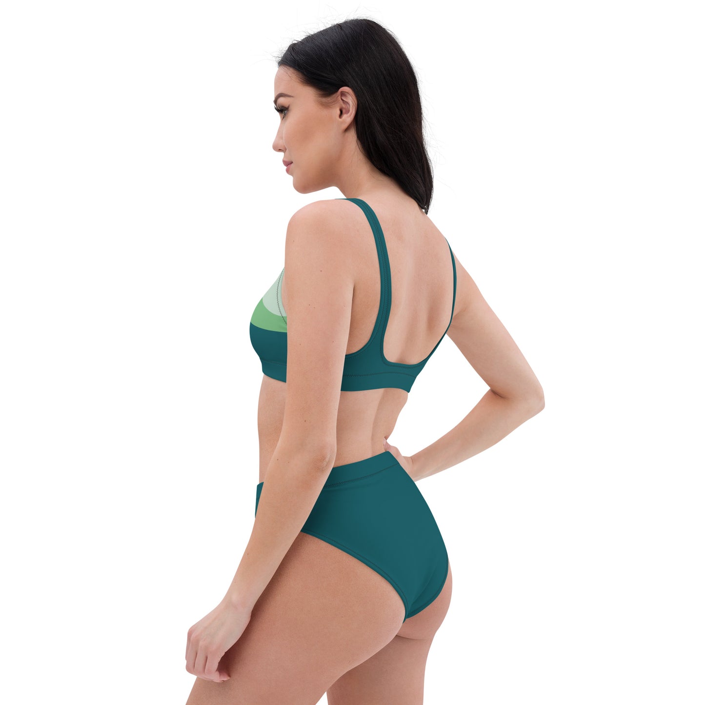 High-Waisted Bikini - Flattering Fit & Removable Padding by P Blue