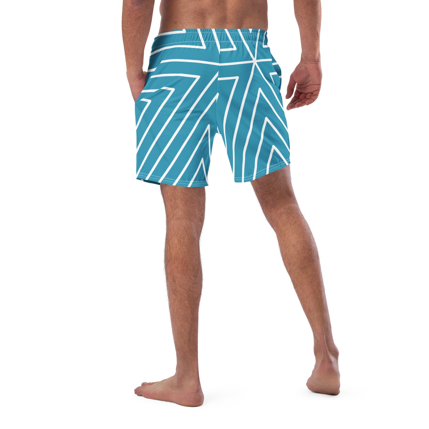 Mid-Length Swim Shorts by P Blue