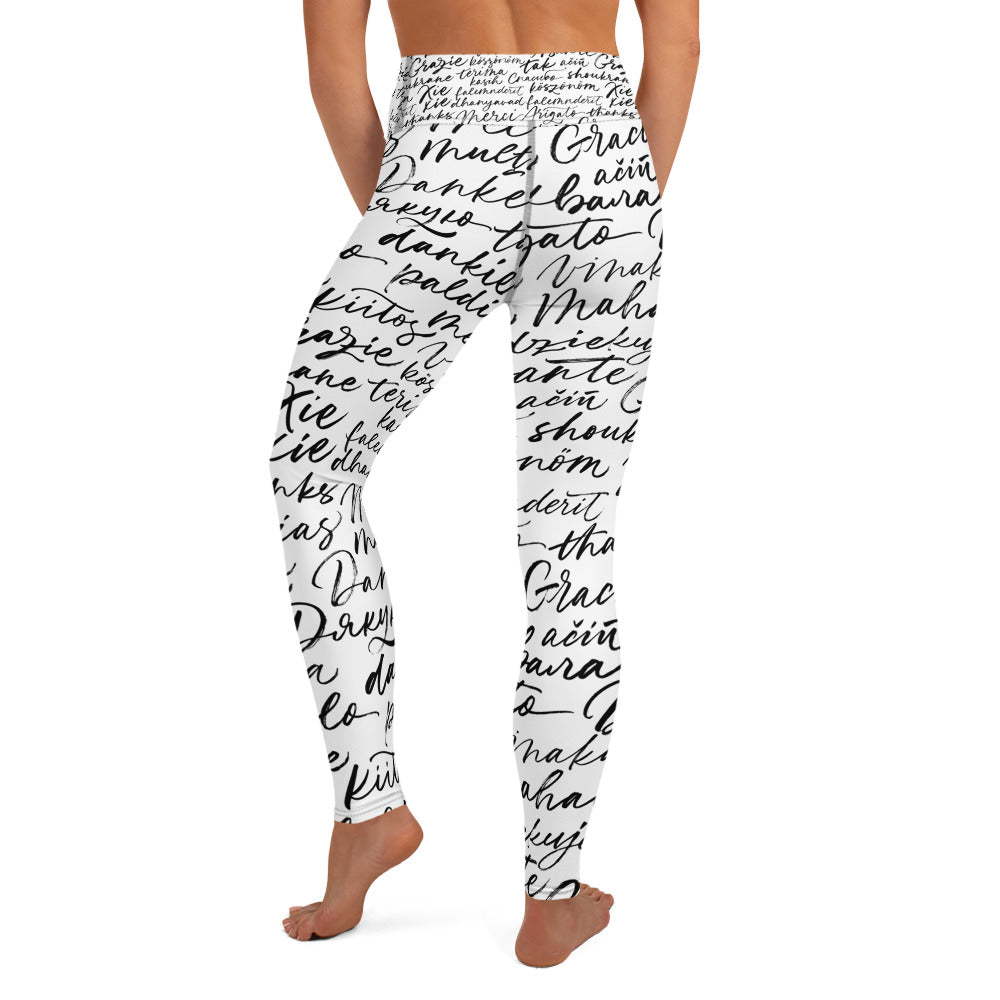 Comfy Raised Band Yoga Leggings by P Blue