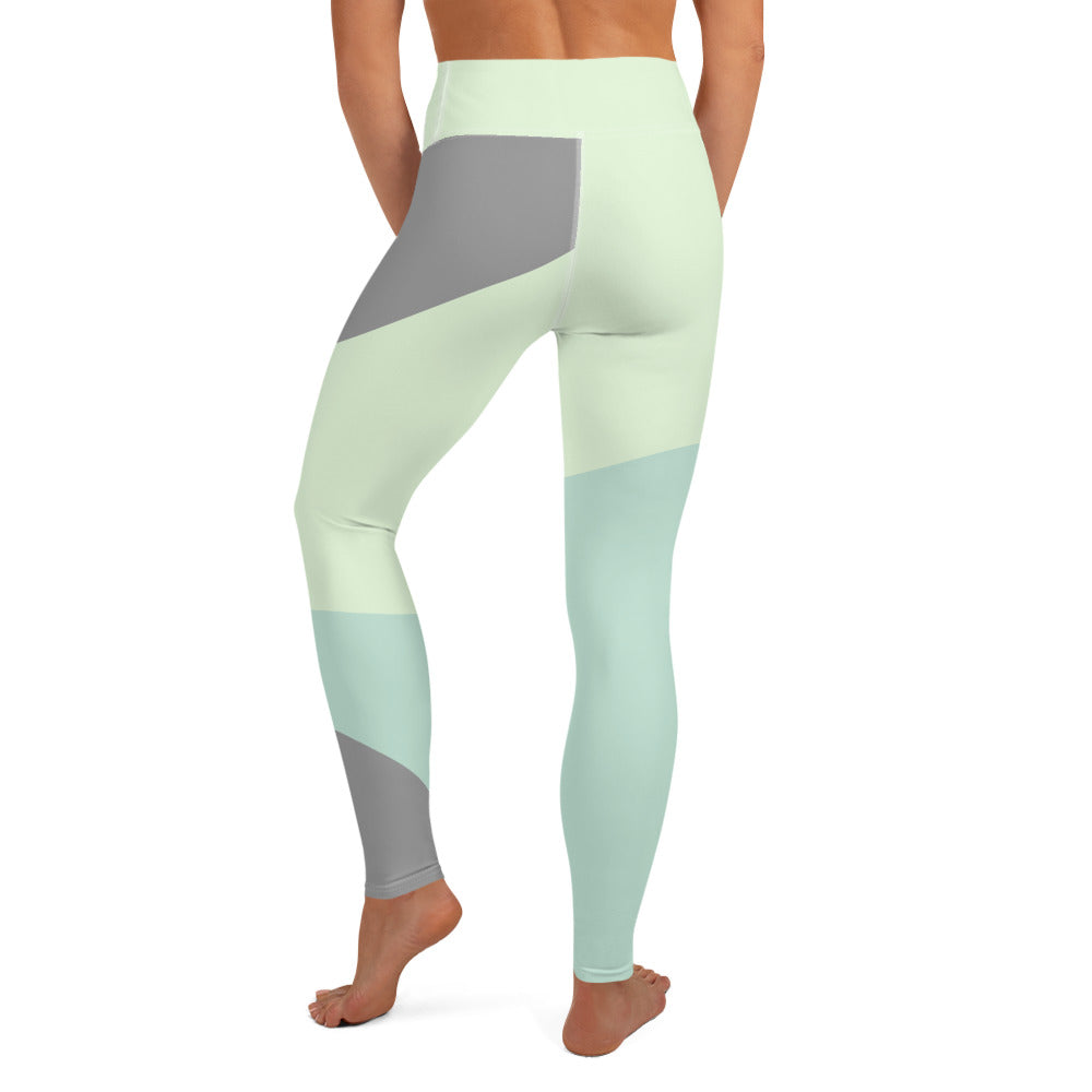 Comfy Raised Band Yoga Leggings by P Blue