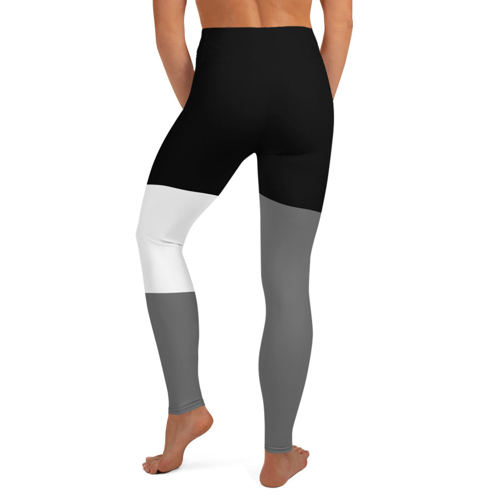 Comfy Raised Band Yoga Leggings by P Blue