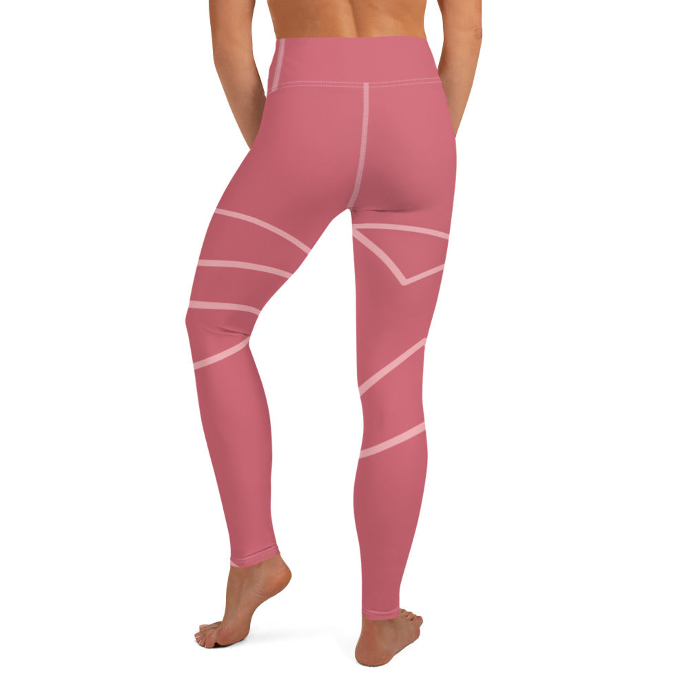 Comfy Raised Band Yoga Leggings by P Blue