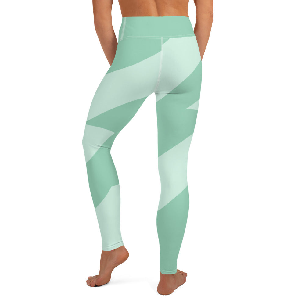 Comfy Raised Band Yoga Leggings by P Blue