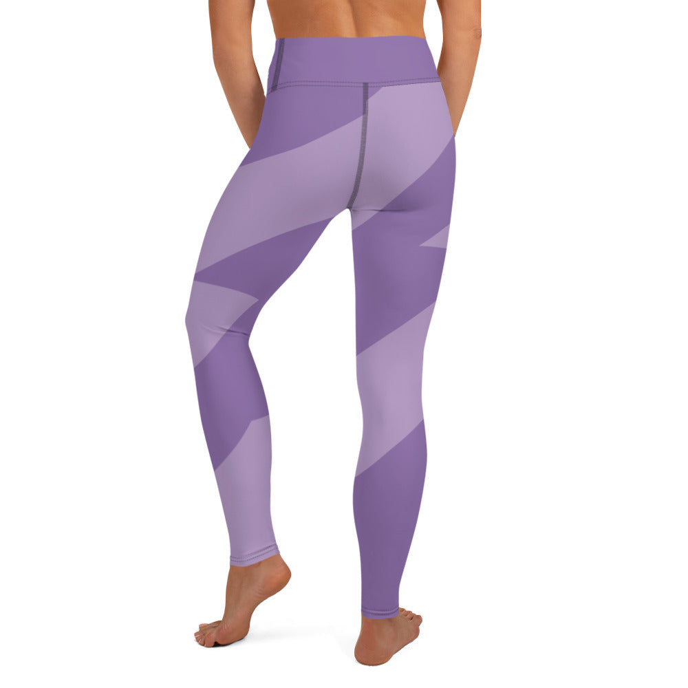 Comfy Raised Band Yoga Leggings by P Blue