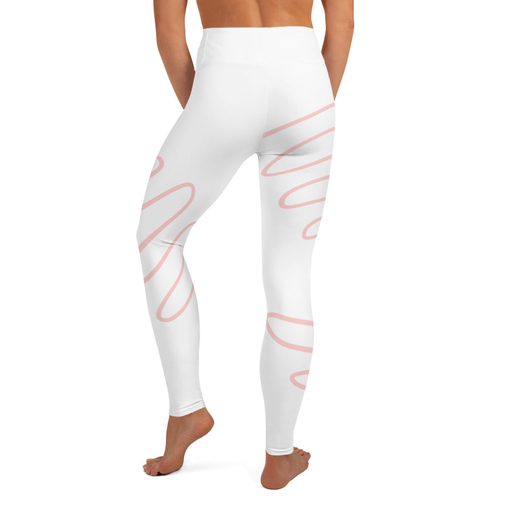 Comfy Raised Band Yoga Leggings by P Blue