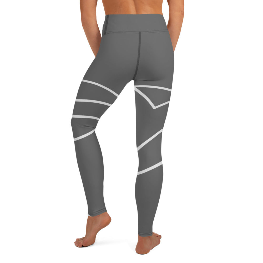 Comfy Raised Band Yoga Leggings by P Blue