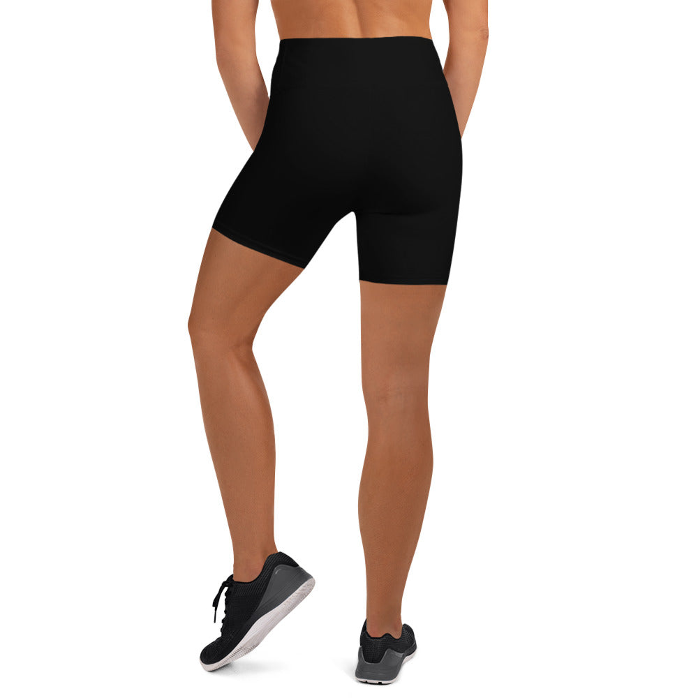 Comfy Raised Band Yoga Shorts by P Blue