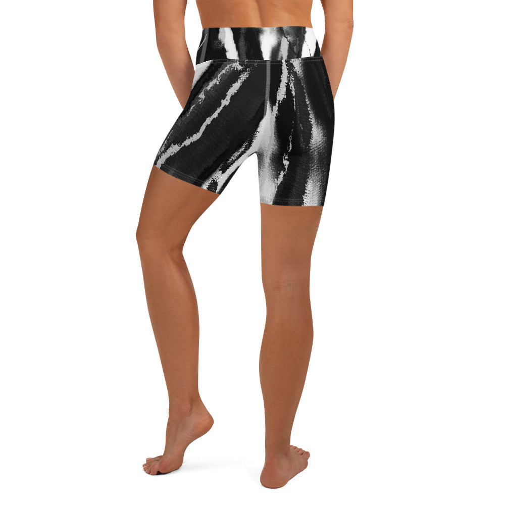 Comfy Raised Band Yoga Shorts by P Blue