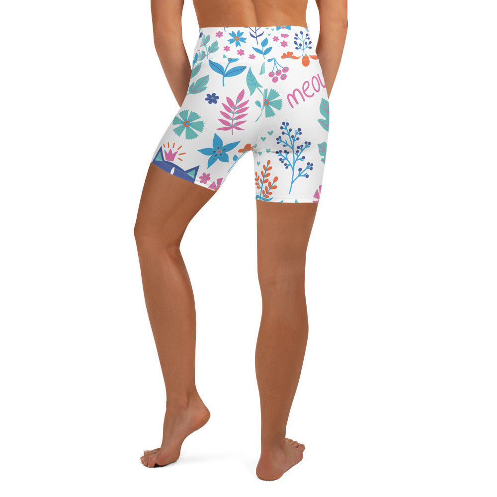 Comfy Raised Band Yoga Shorts by P Blue