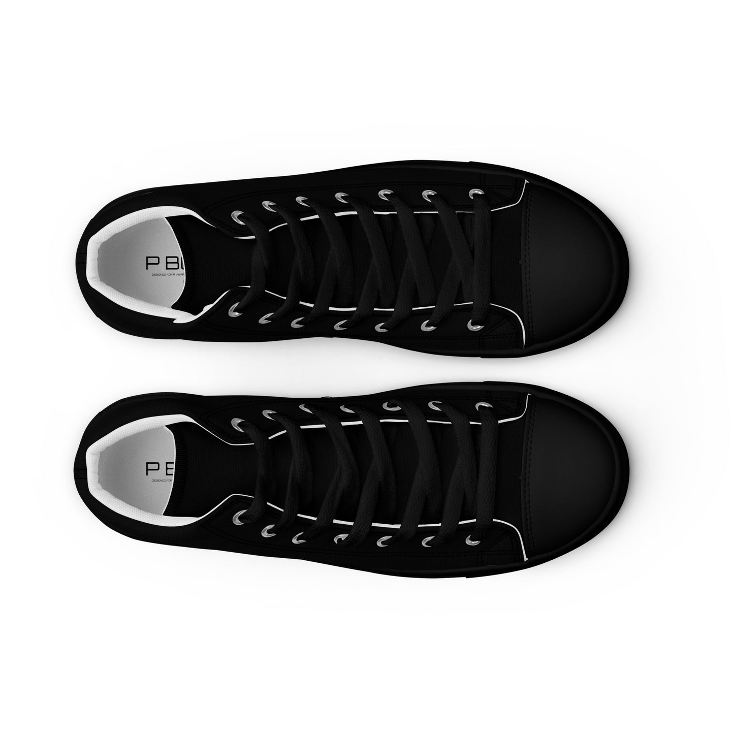 High-Top Canvas Sneakers by P Blue