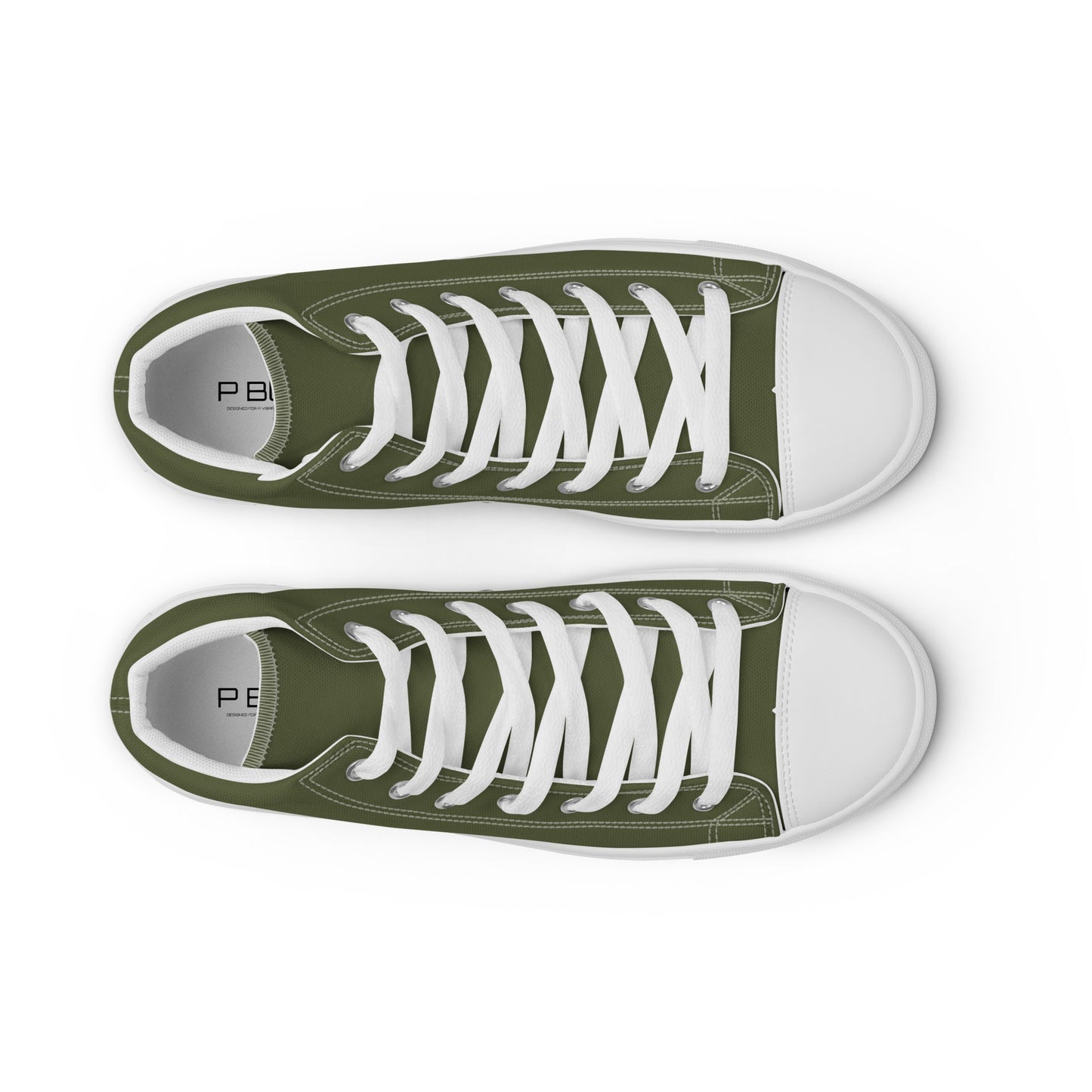 High-Top Canvas Sneakers by P Blue