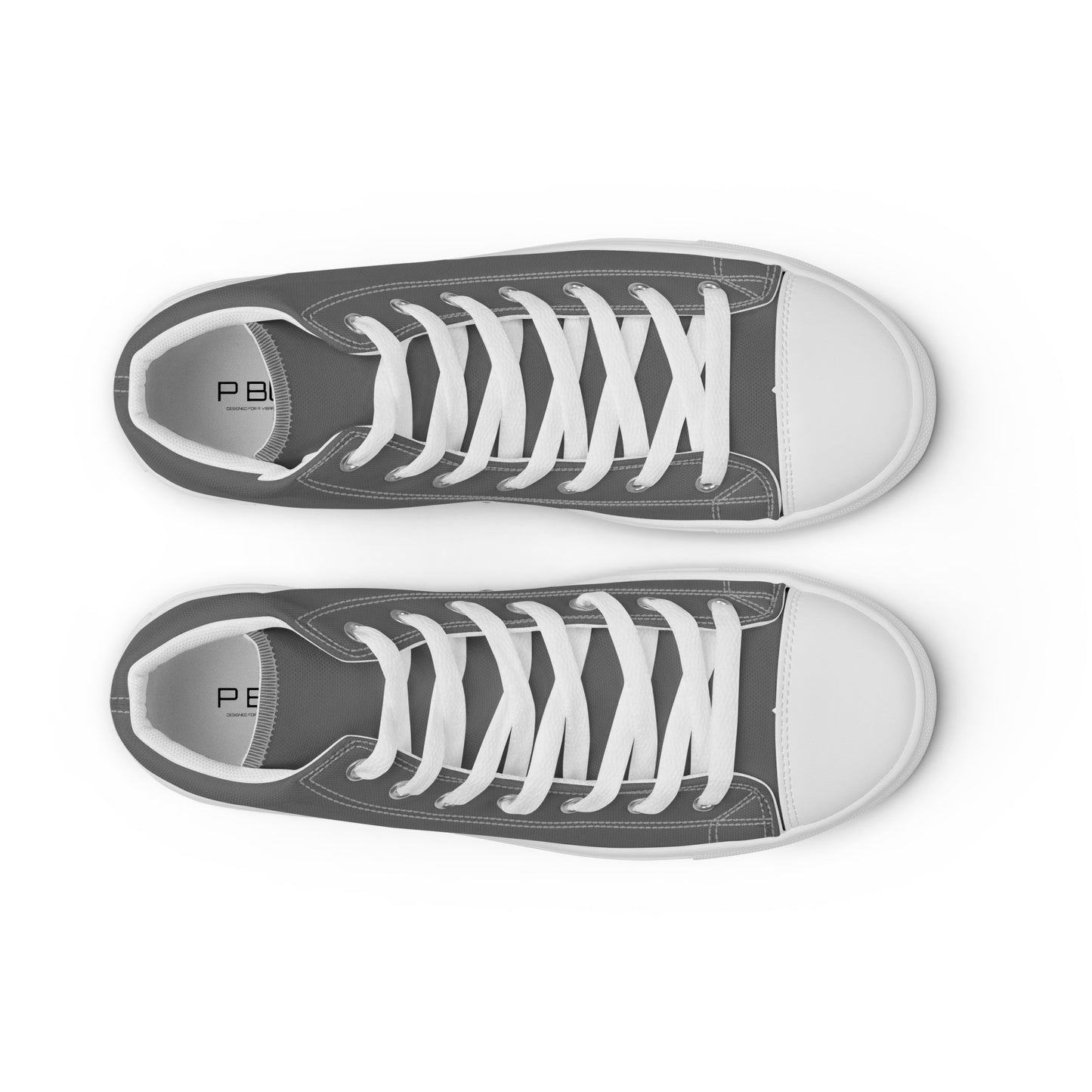 High-Top Canvas Sneakers by P Blue