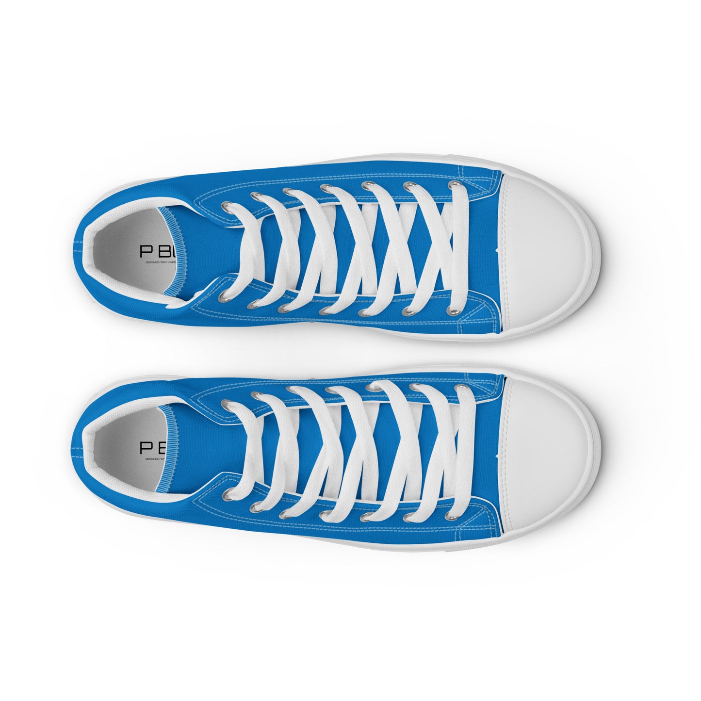 High-Top Canvas Sneakers by P Blue