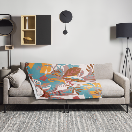 Silky Soft Floral Throw Blanket