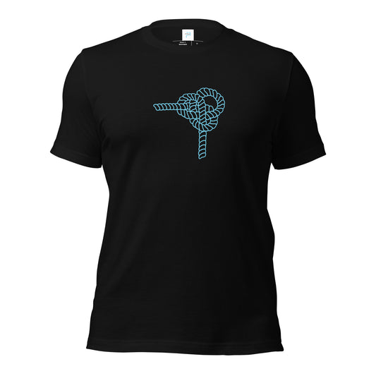 Soft Cotton T-Shirt with Sailor's Knot Print