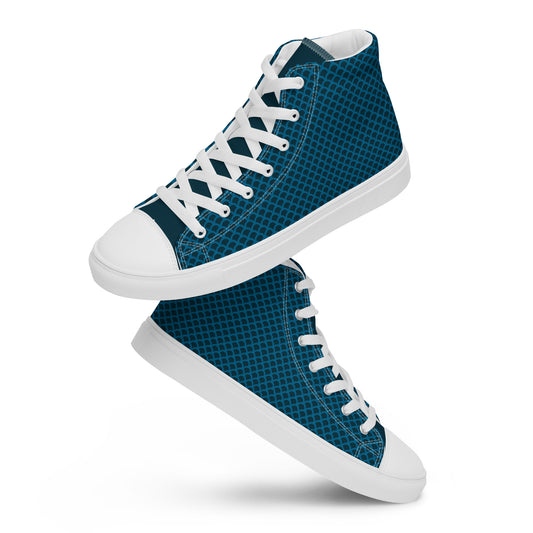 High-Top Patterned Canvas Sneakers