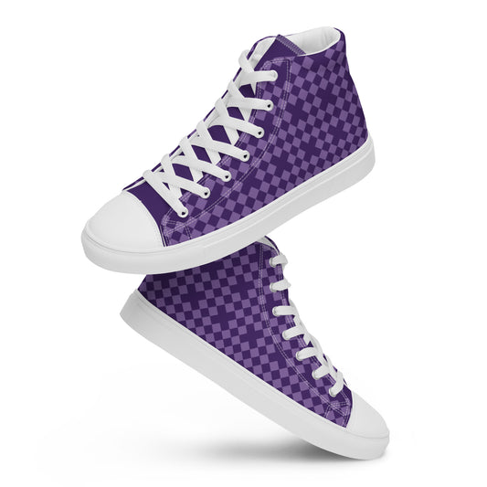High-Top Patterned Canvas Sneakers