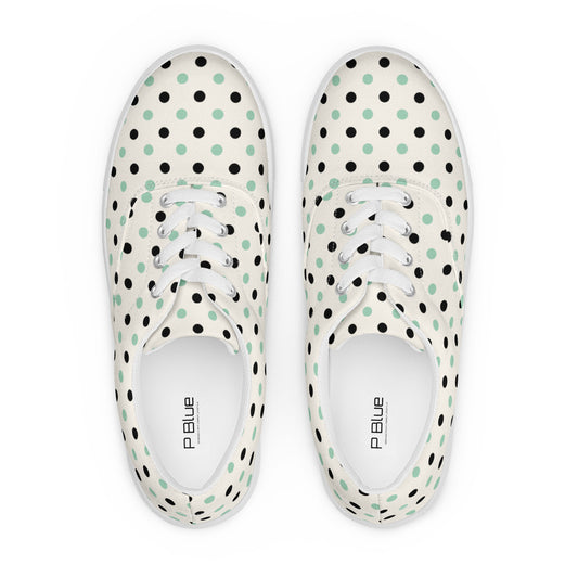 Dotted Lace-up Canvas Shoes