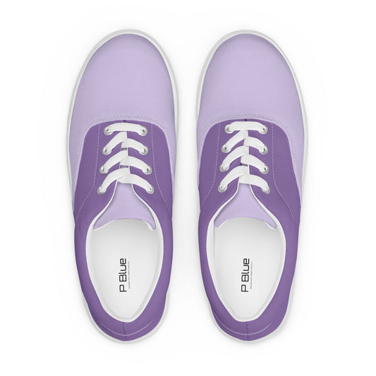 Two-Tone Lace-Up Canvas Shoes