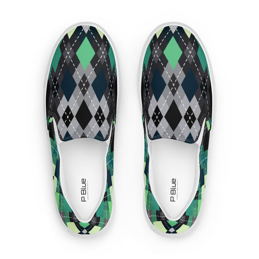 Argyle Slip-On Canvas Shoes