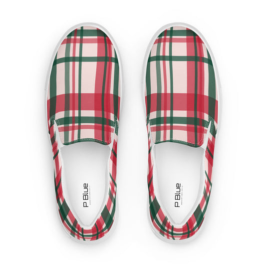 Plaid Slip-On Canvas Shoes