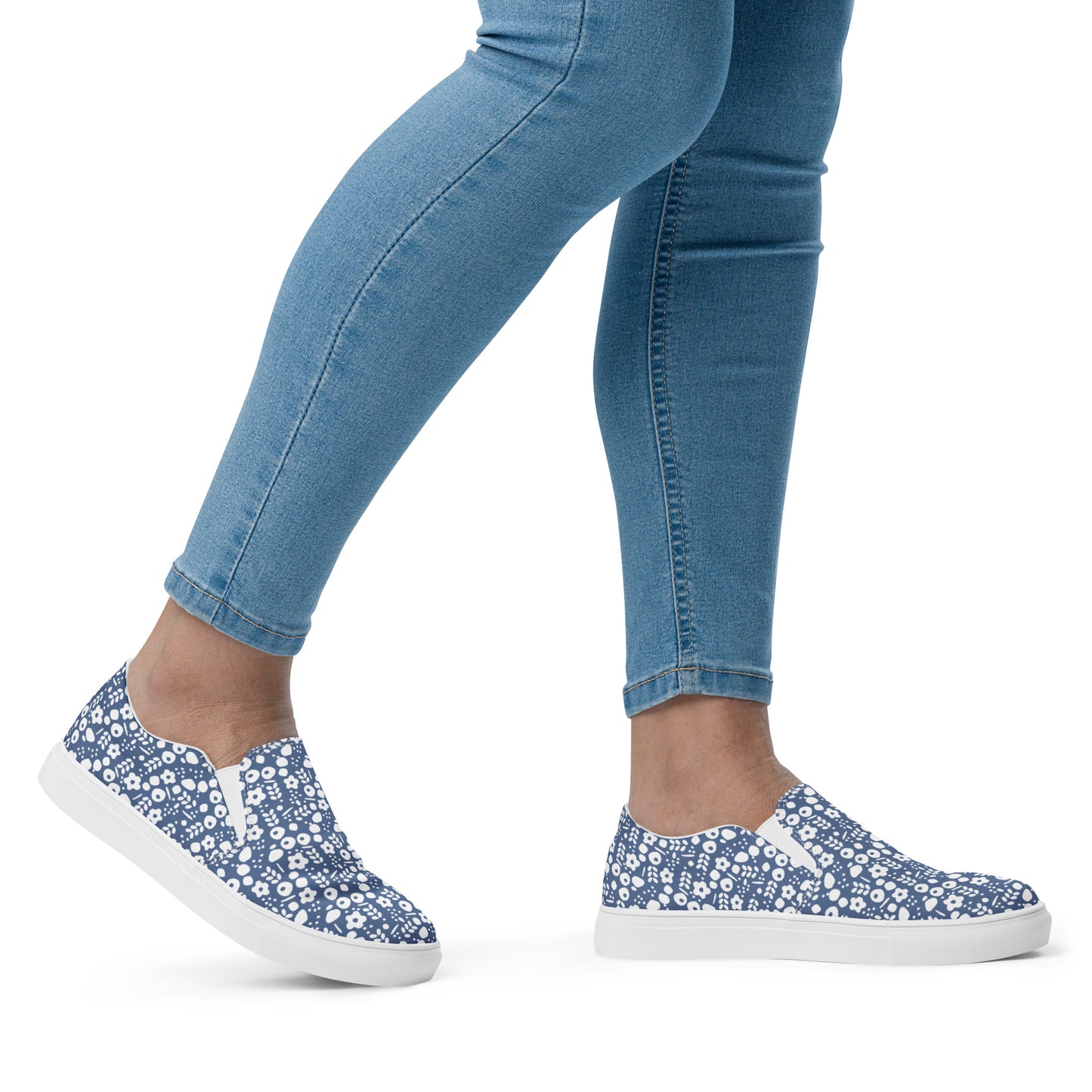 Patterned Slip-On Canvas Shoes by P Blue