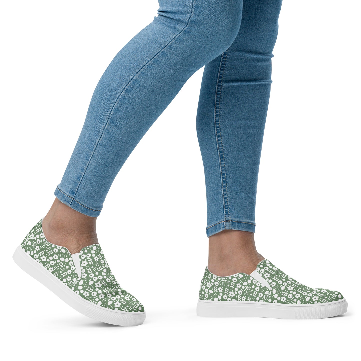 Patterned Slip-On Canvas Shoes by P Blue