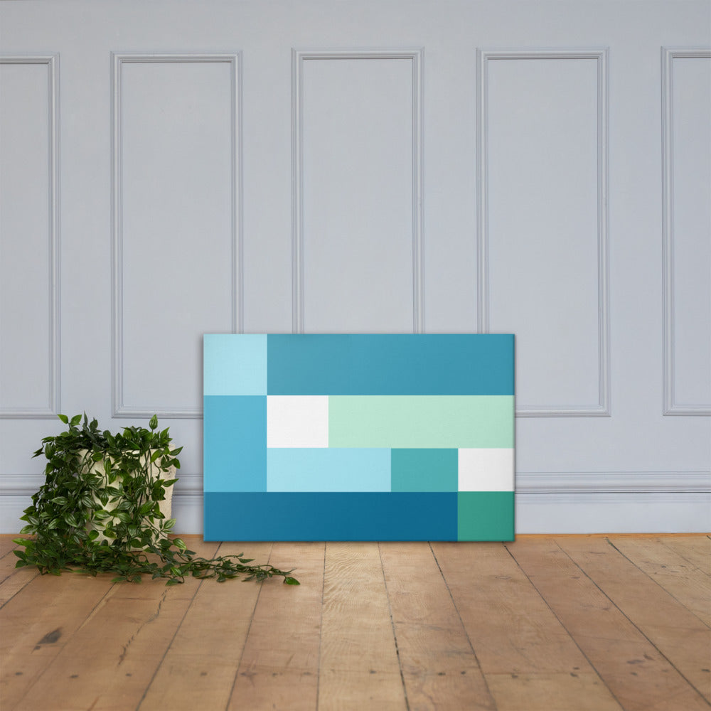 Abstract Art Canvas by P Blue