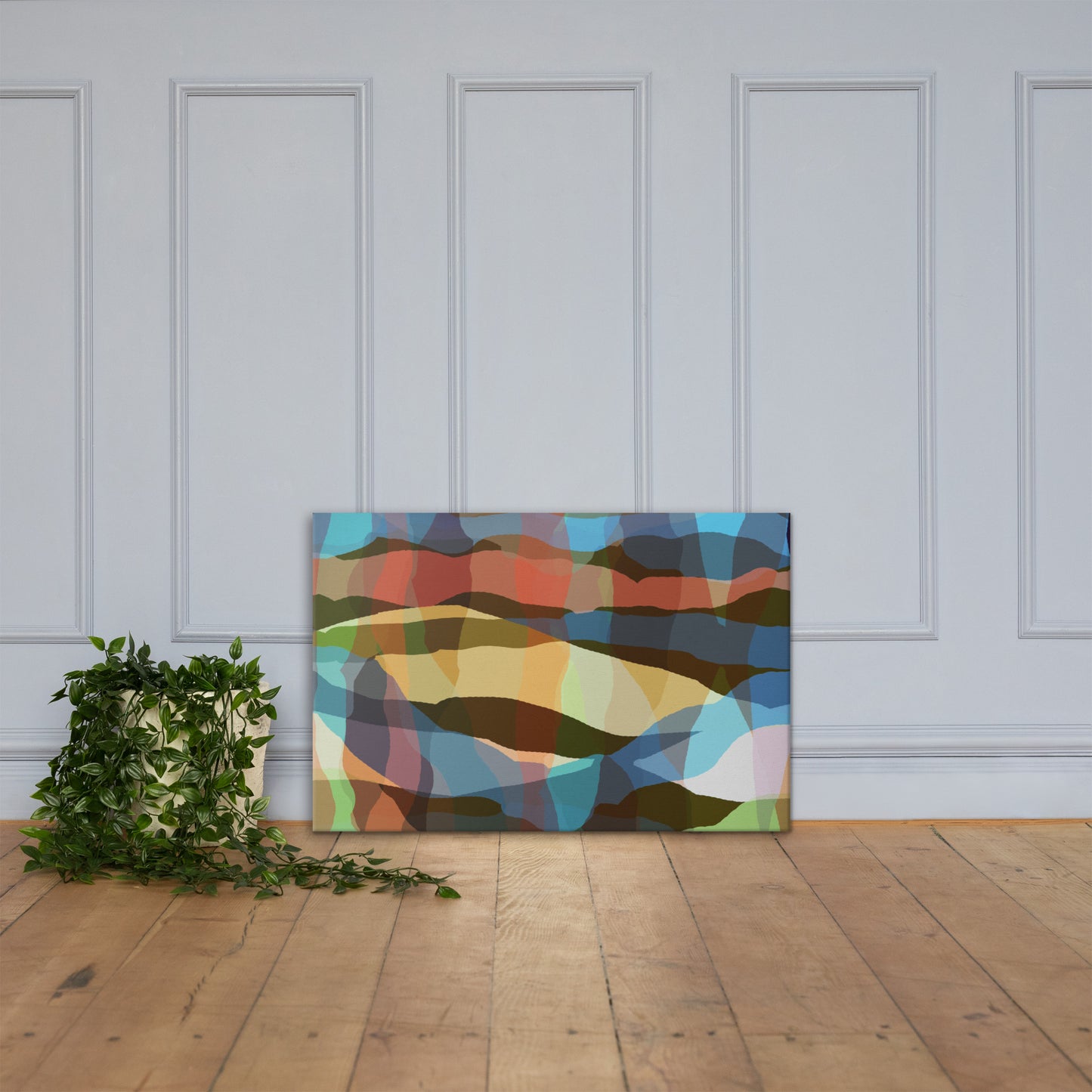 Abstract Art Canvas by P Blue