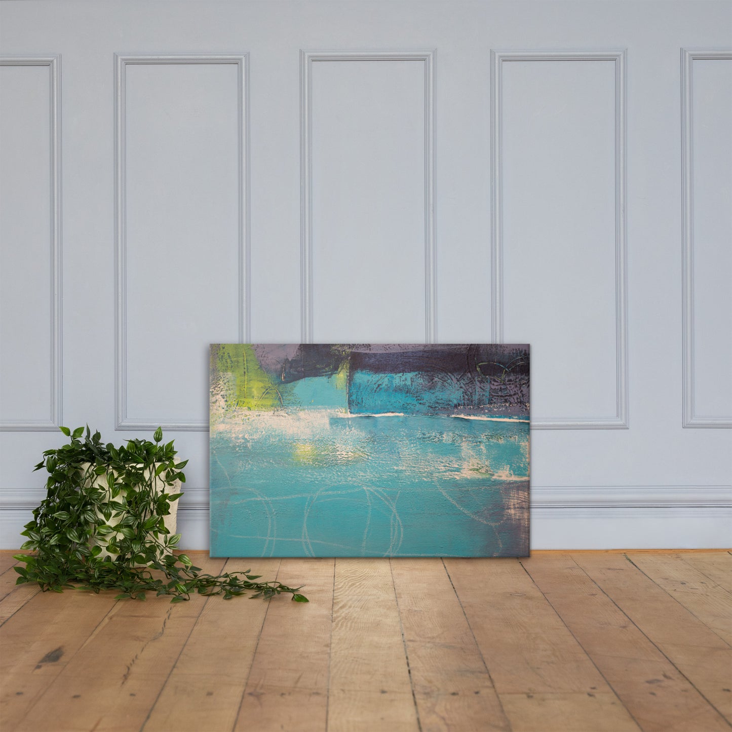 Abstract Art Canvas by P Blue