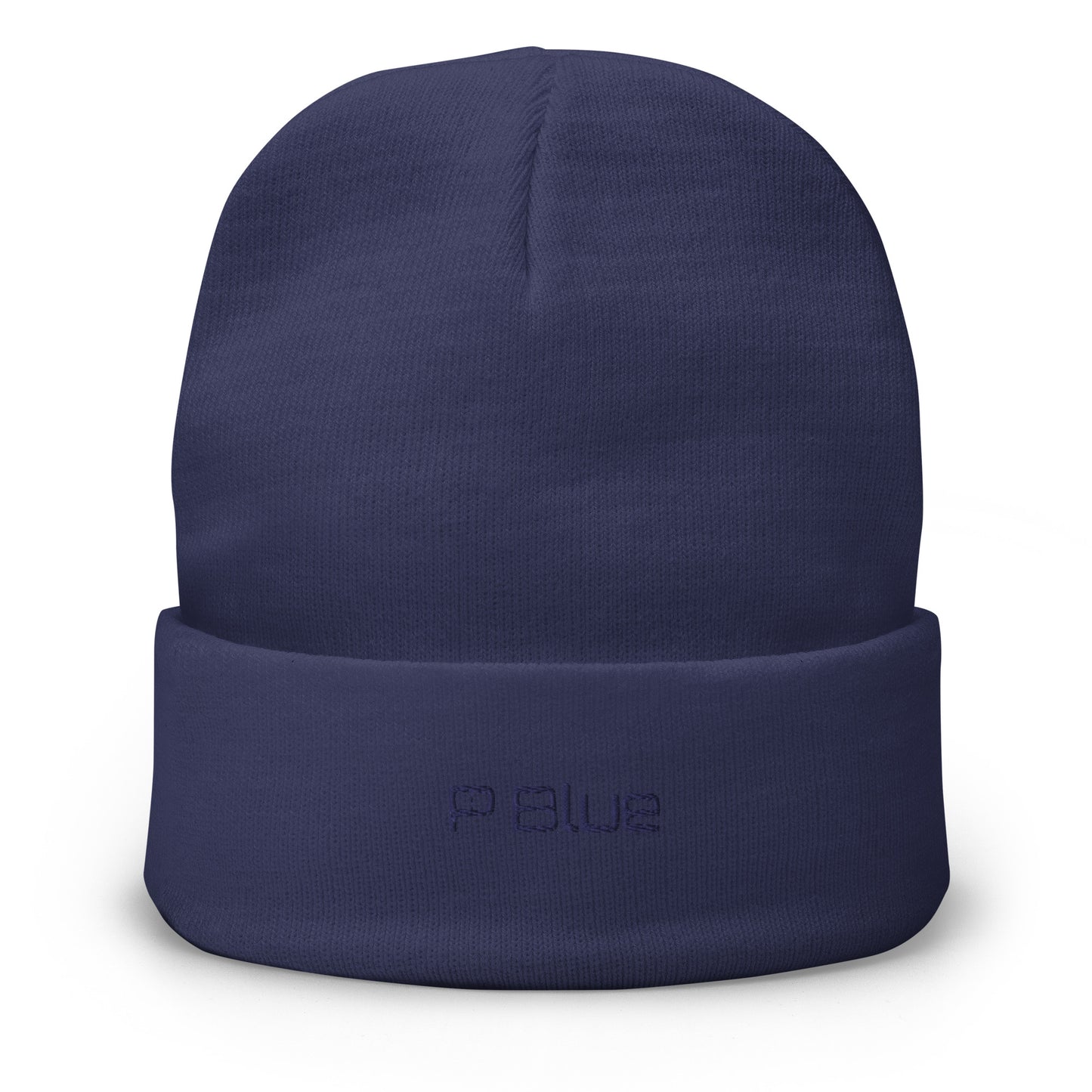 P Blue Embroidery Beanie by P Blue