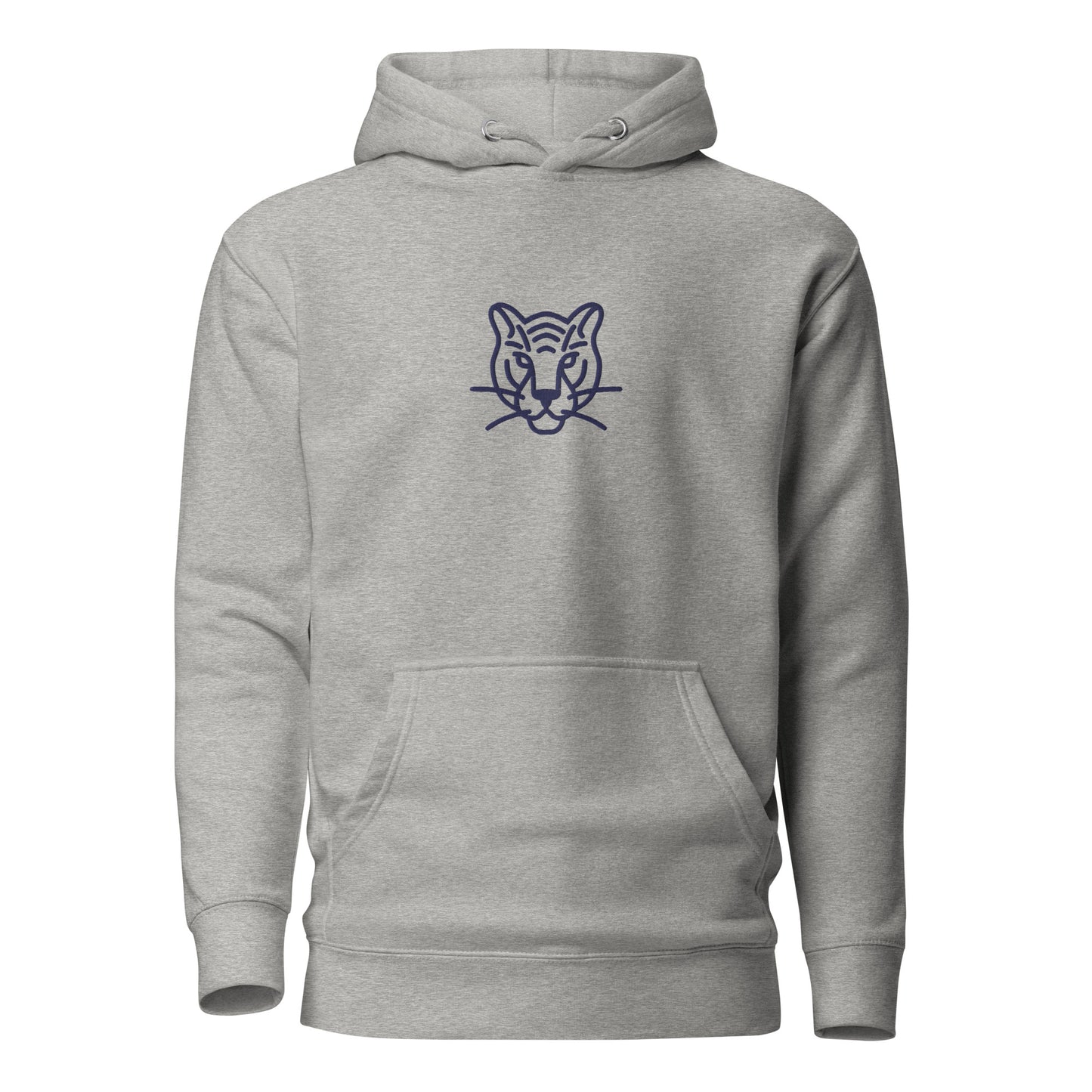 Premium Cotton Hoodie with Tiger Head Embroidery by P Blue