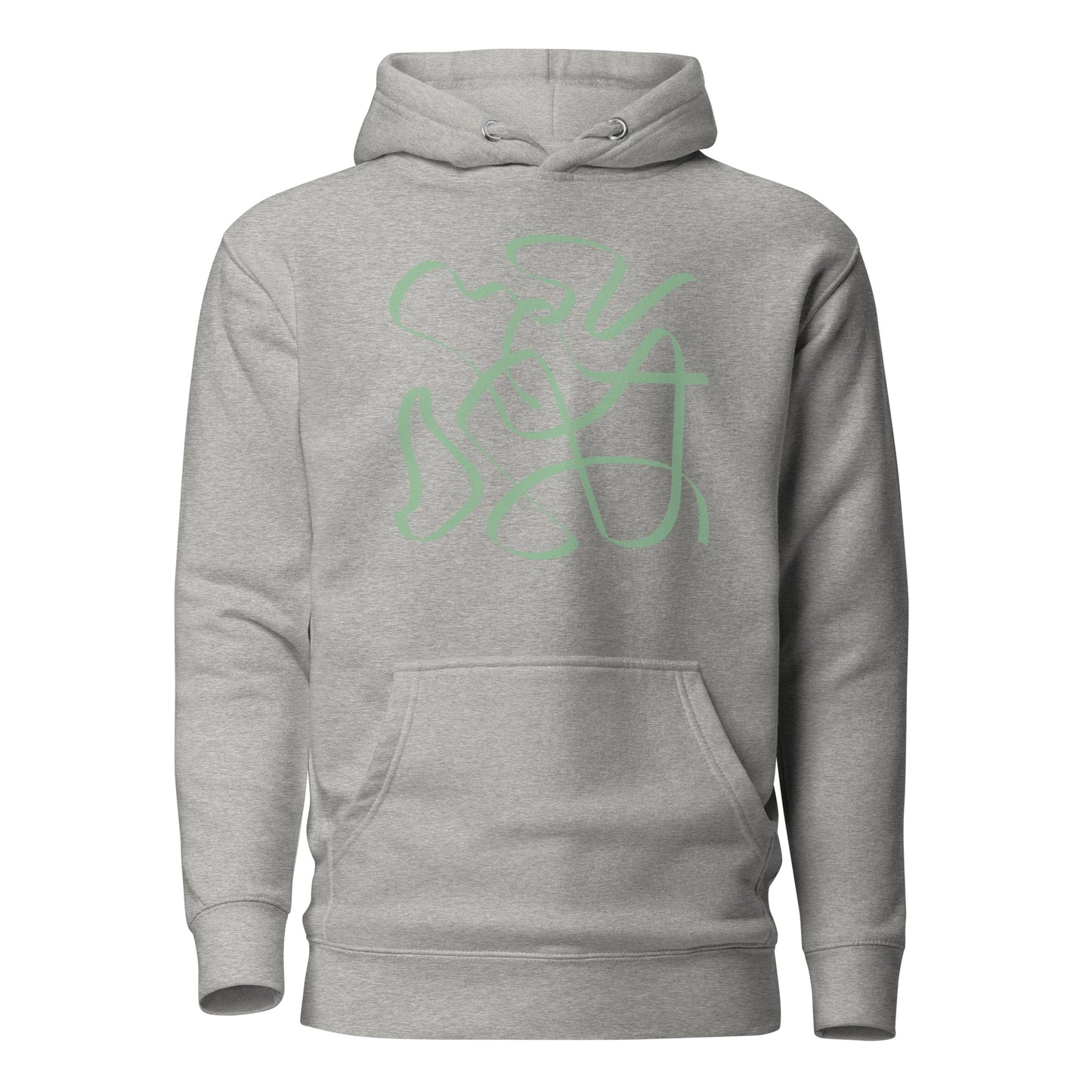 Premium Cotton Hoodie with Squiggles Print by P Blue