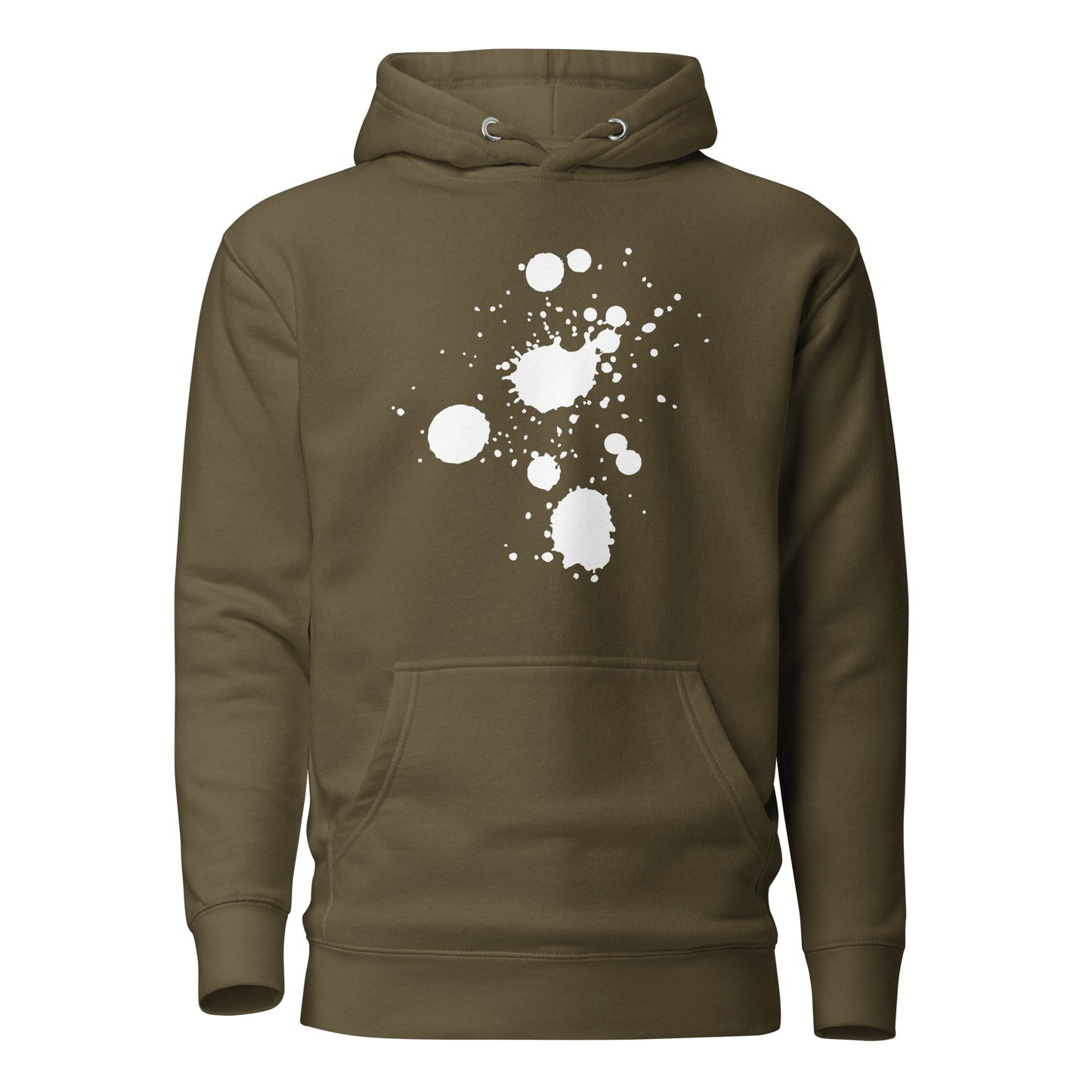 Premium Cotton Hoodie with Paint Splatter Print by P Blue
