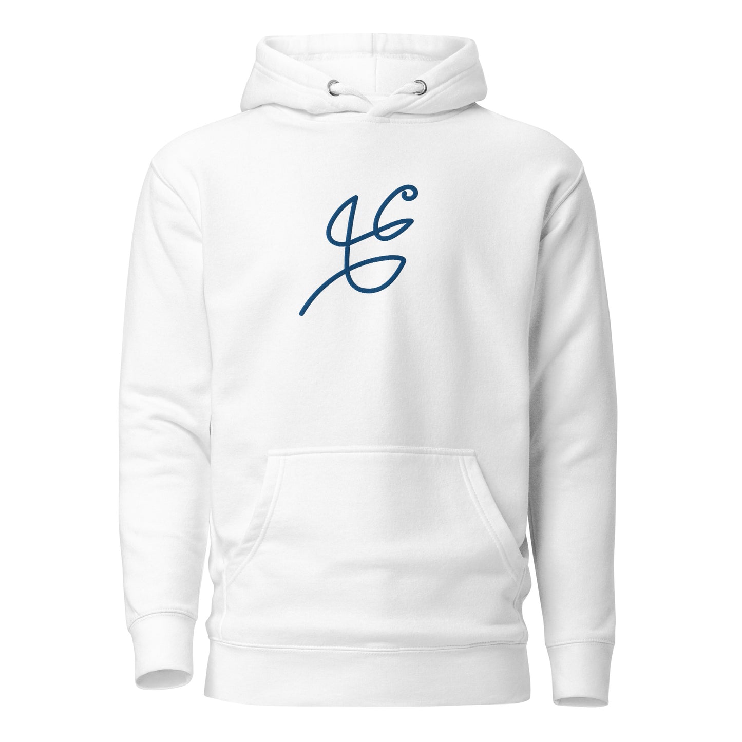 Premium Cotton Hoodie with Mistletoe Embroidery by P Blue
