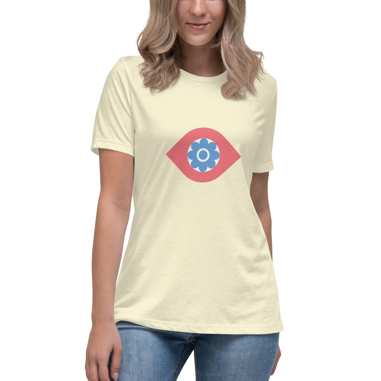 Abstract Soft Relaxed Fit T-Shirt by P Blue