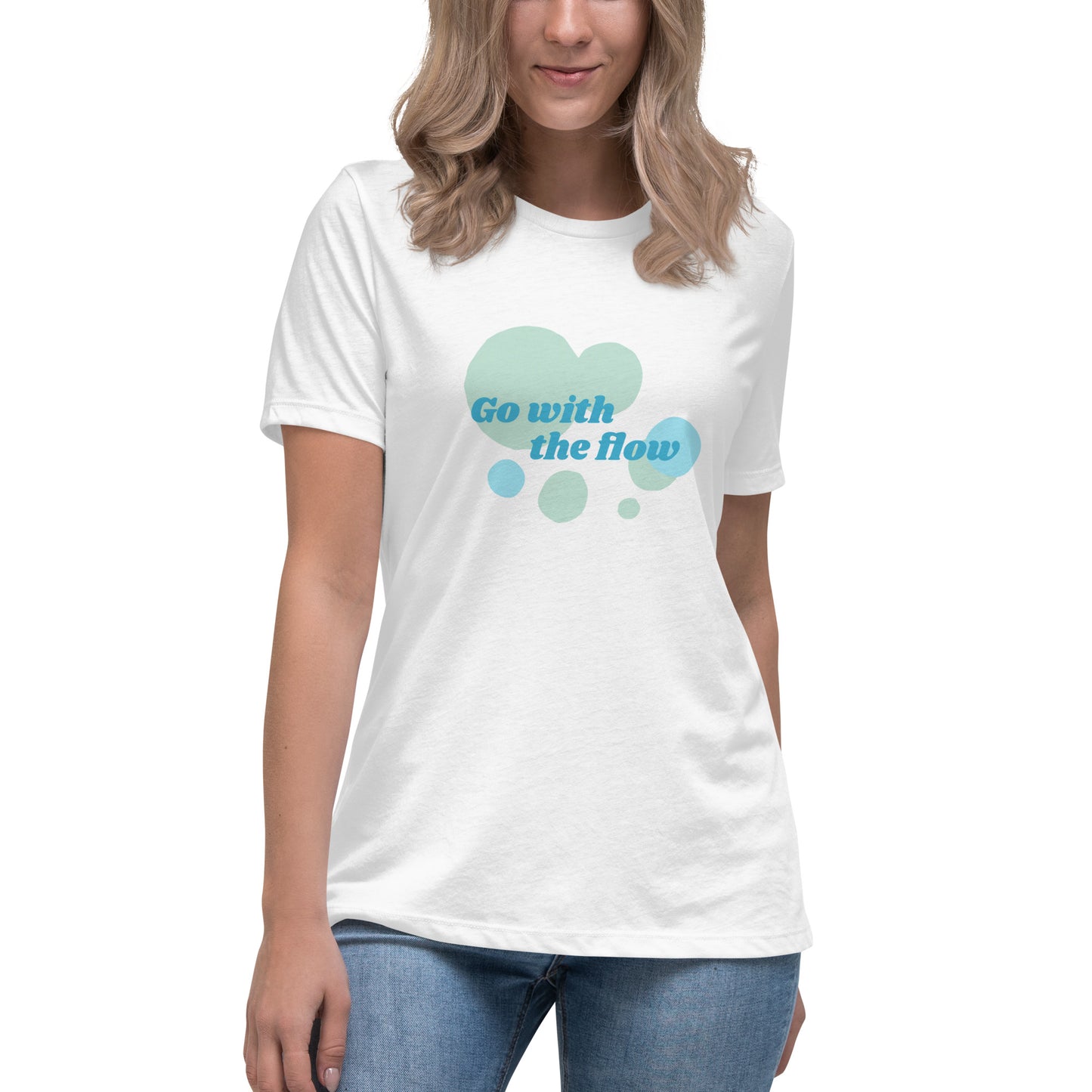 Go Wit The Flow Soft Relaxed Fit T-Shirt by P Blue