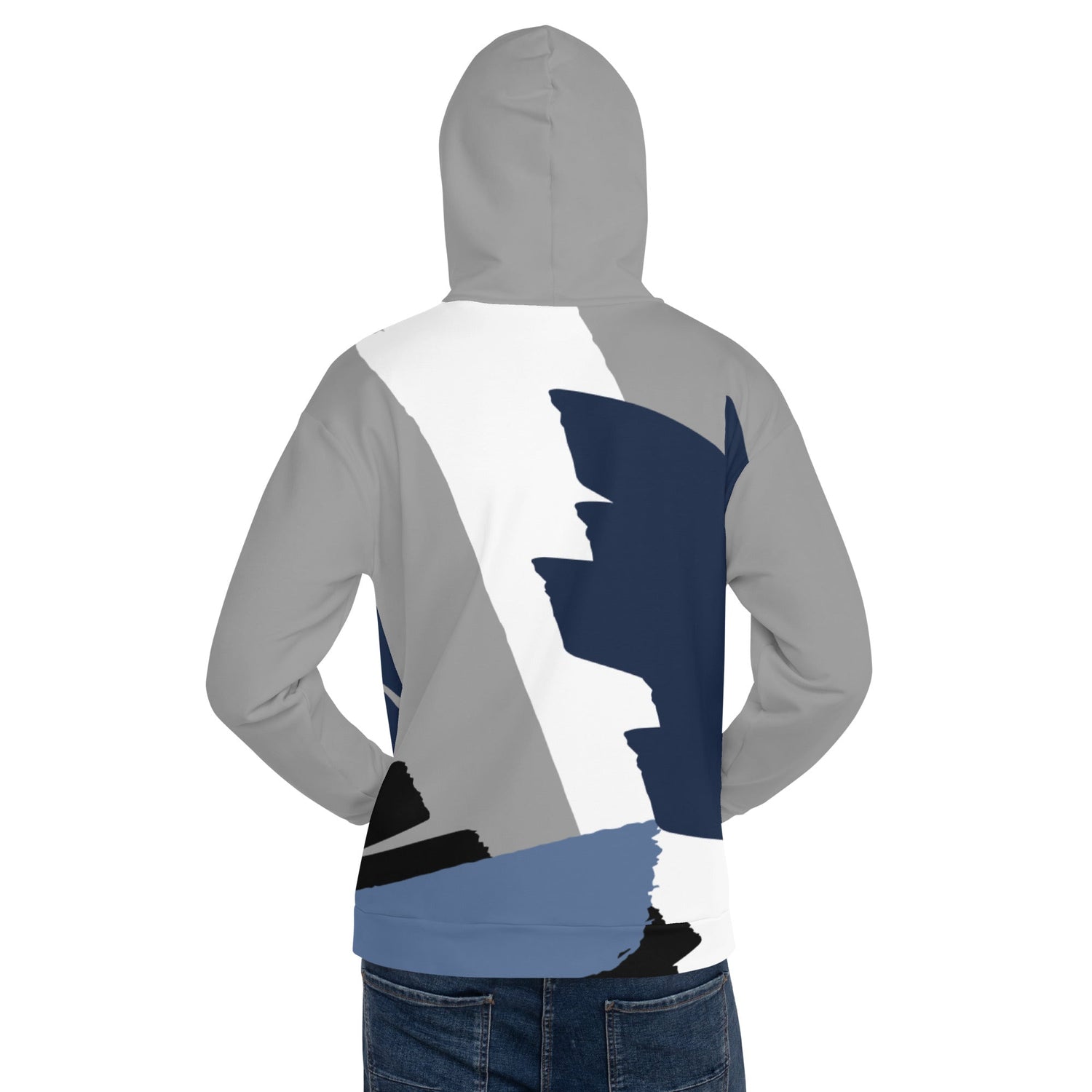 P Blue Men's Artwear Hoodie – Bold, Ocean-Inspired Design with Premium Comfort