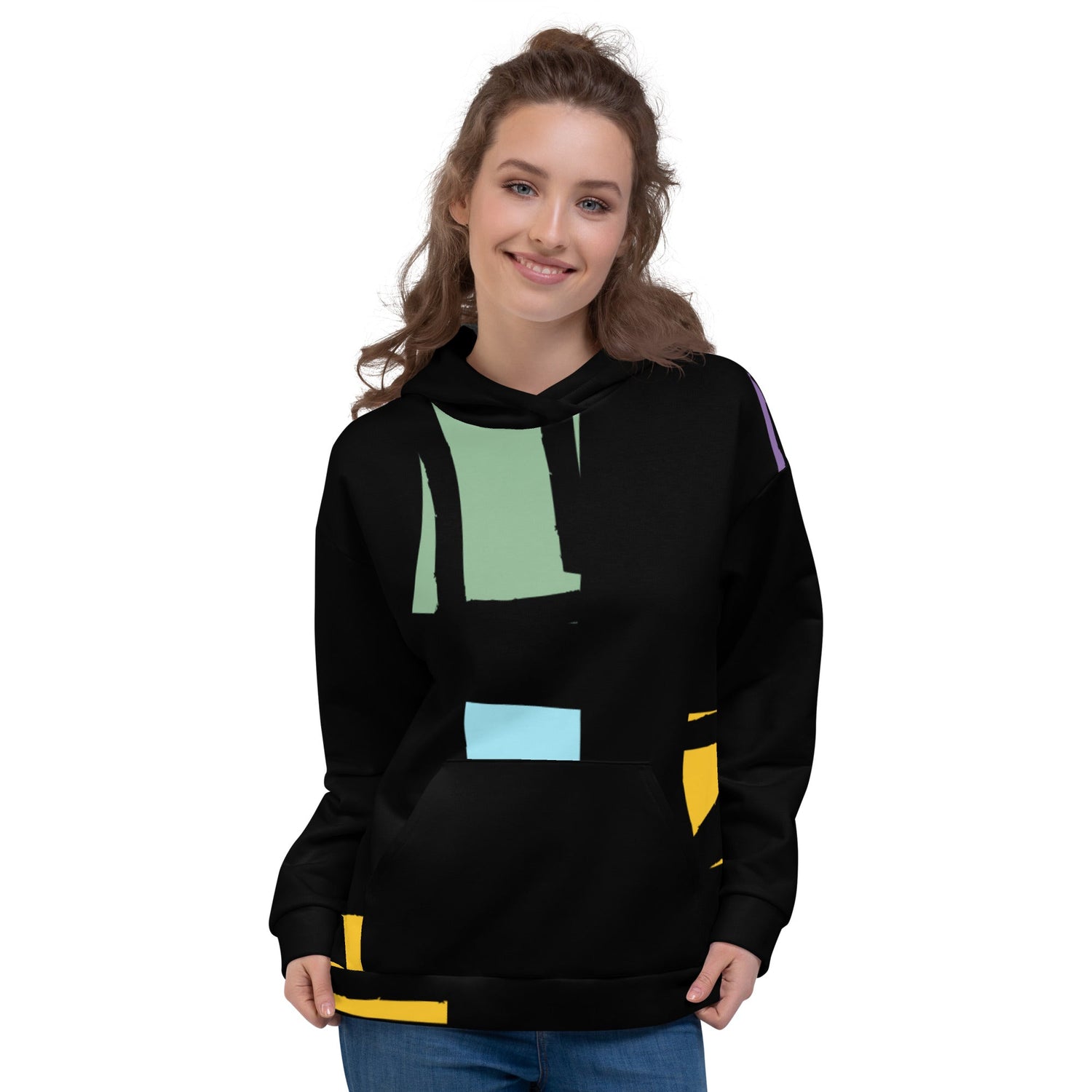 P Blue Women's Artwear Hoodie – Stylish Ocean-Inspired Design with Premium Comfort