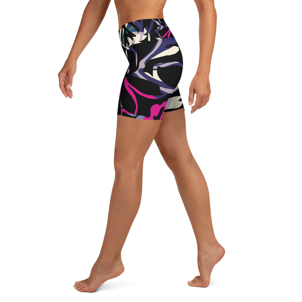 P Blue Women's Shorts – Stylish, Comfortable, and Bold Abstract Marine-Inspired Design