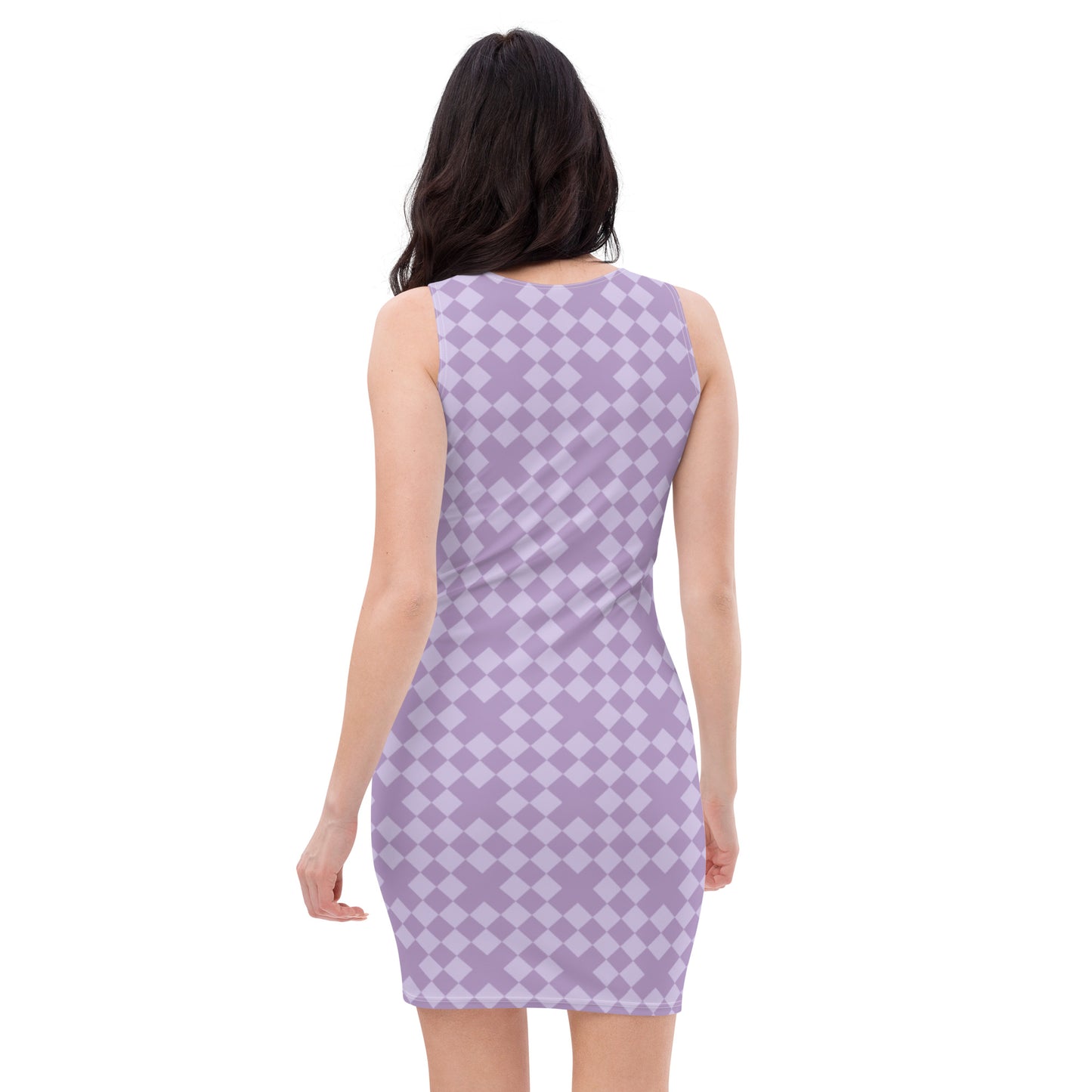 Smooth Diamond Pattern Dress – P Blue