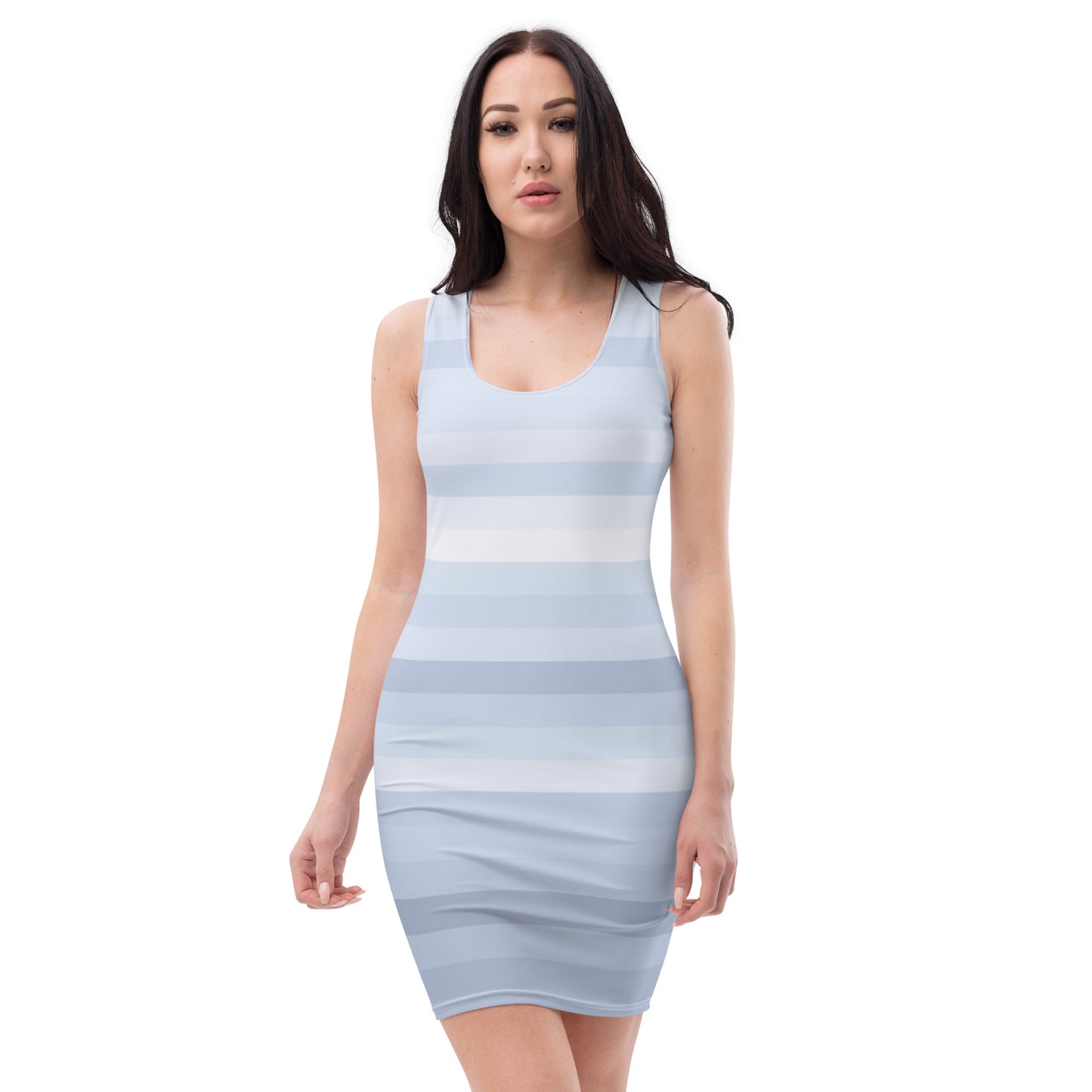 Smooth Gradient-Striped Pattern Dress