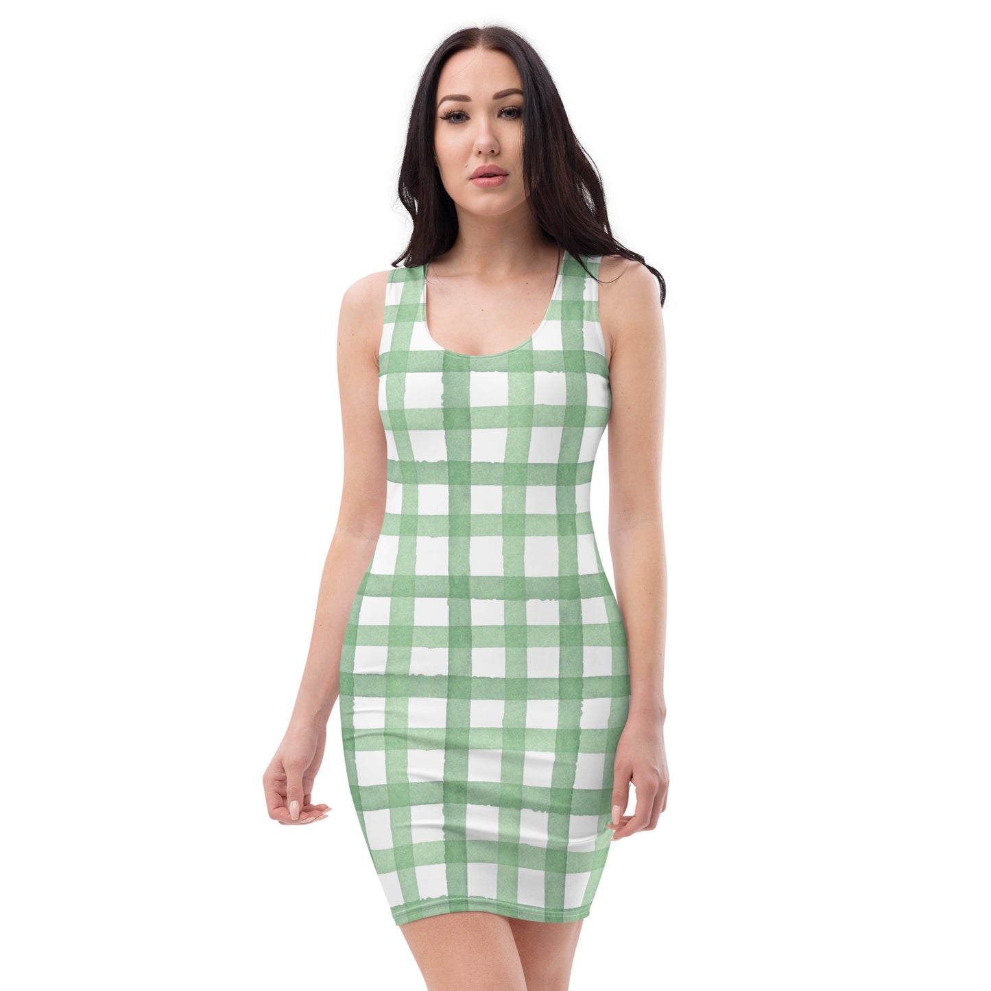 Smooth Checked Pattern Dress