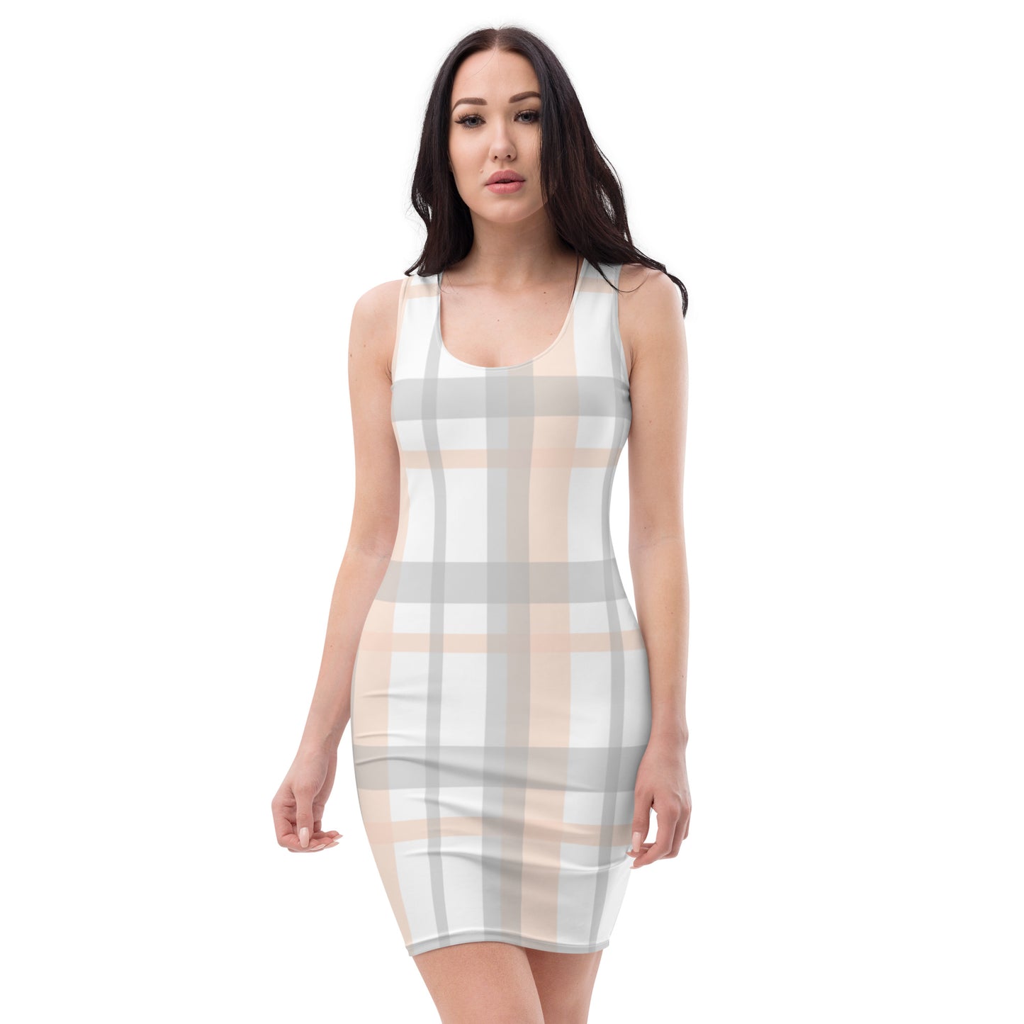 Smooth Checkered Pattern Dress