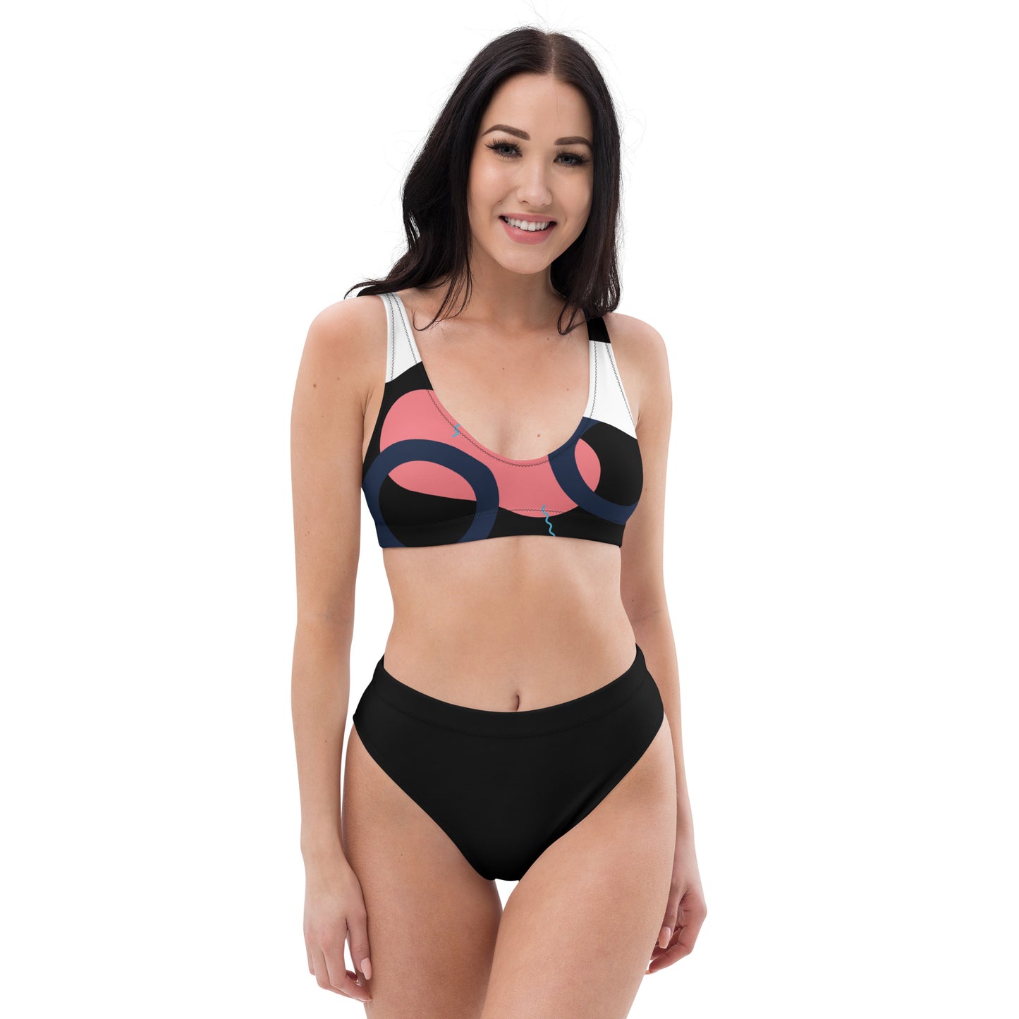 Flattering High-Waisted Bikini With Removable Top Padding