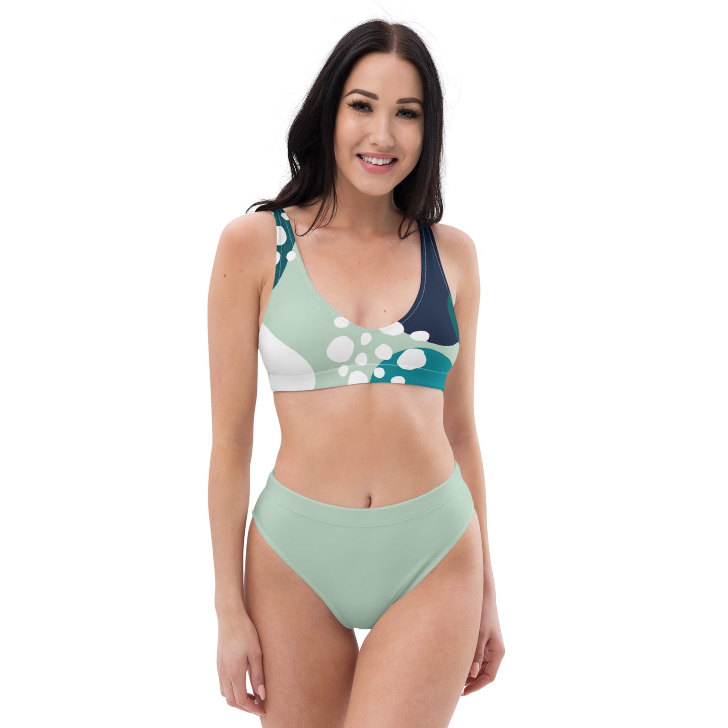 Flattering High-Waisted Bikini With Removable Top Padding