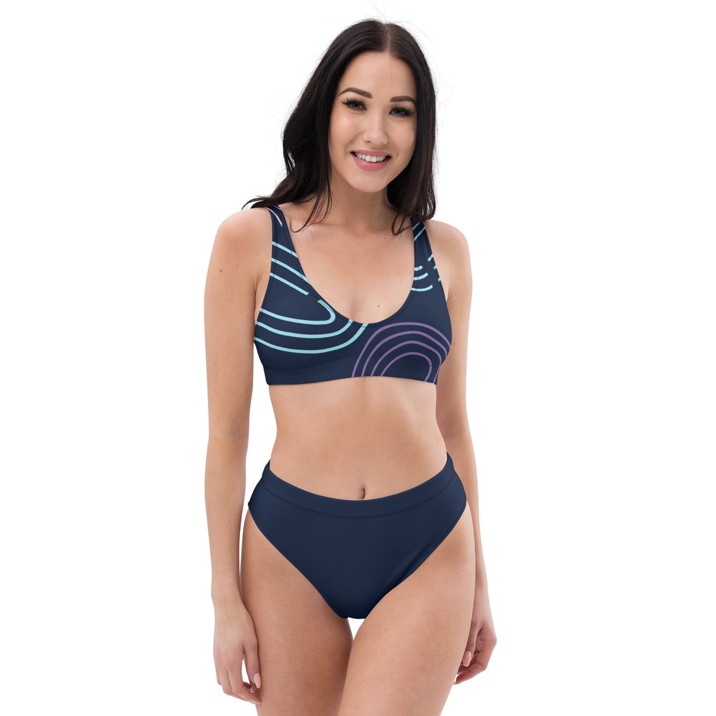 Flattering High-Waisted Bikini With Removable Top Padding